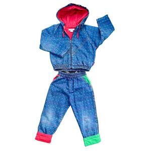 Vintage 80s Denim Oshkosh B'gosh Jacket & Pant Set 4T